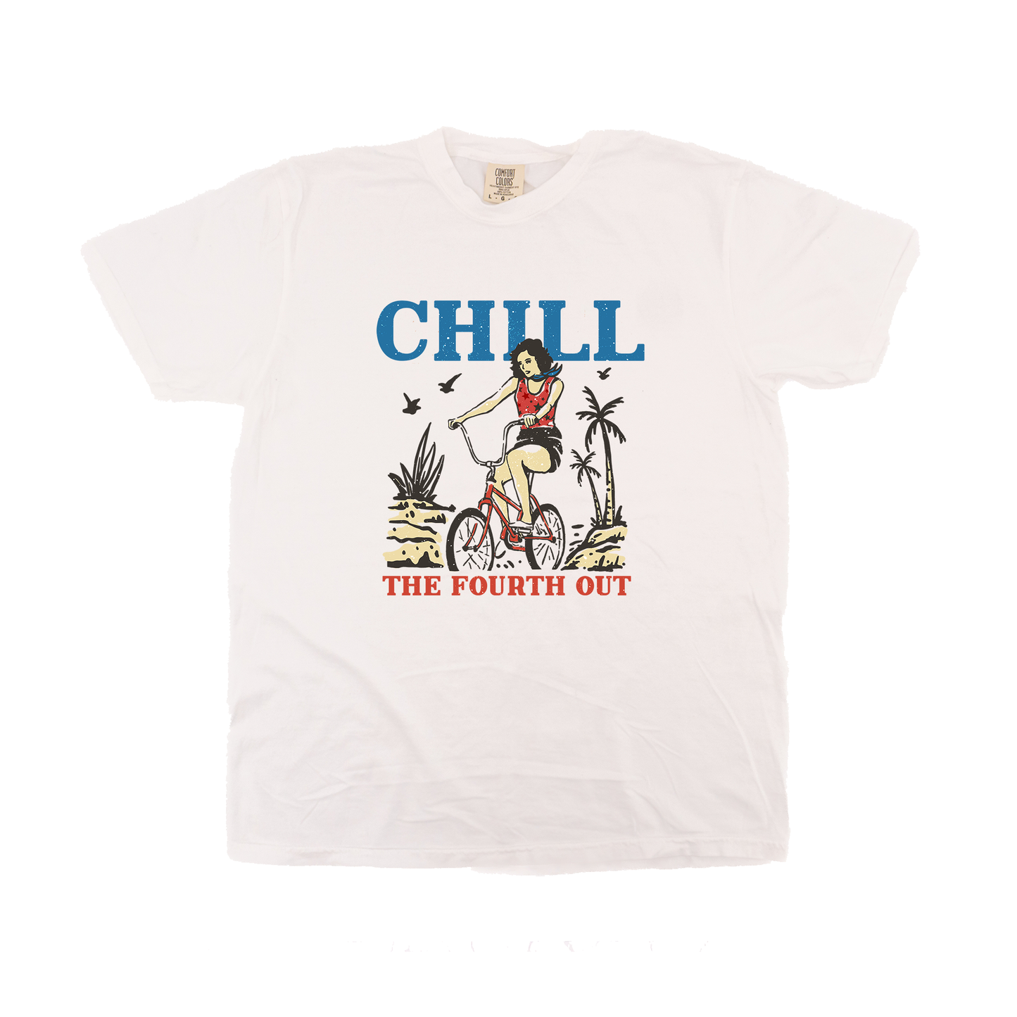 Chill the Fourth Out - Tee (Vintage White, Short Sleeve)