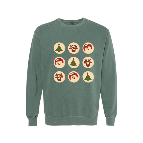 Christmas Sugar Cookies (Stacked) - Sweatshirt (Blue Spruce)