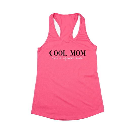 Cool Mom (Not A Regular Mom) - Women's Racerback Tank Top (Hot Pink)