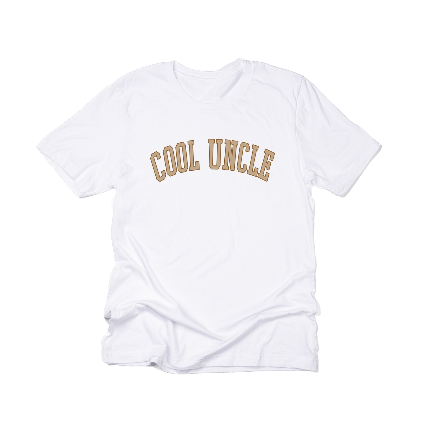 Cool Uncle (Tan Varsity) - Tee (White)