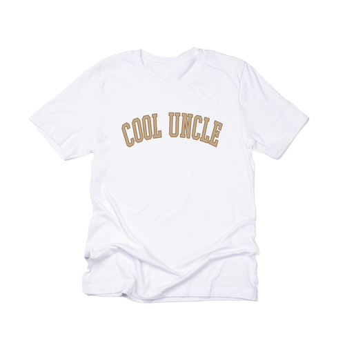 Cool Uncle (Tan Varsity) - Tee (White)