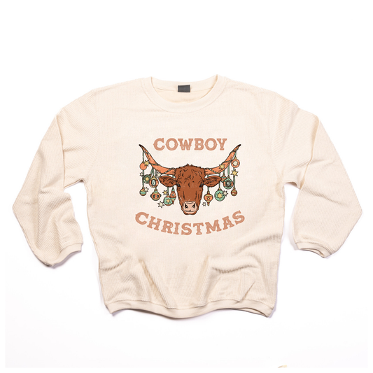 Cowboy Christmas - Corded Sweatshirt (Ivory)