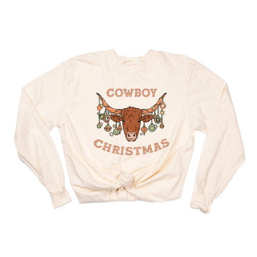 Cowboy Christmas - Tee (Vintage Natural, Long Sleeve)