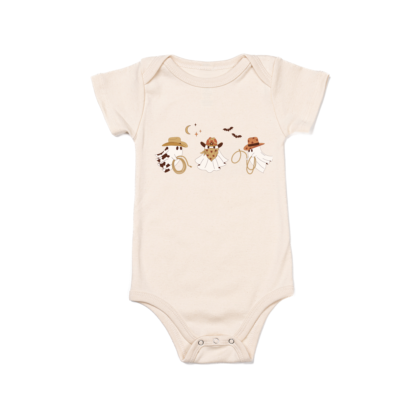 Cowboy Ghosts - Bodysuit (Natural, Short Sleeve)