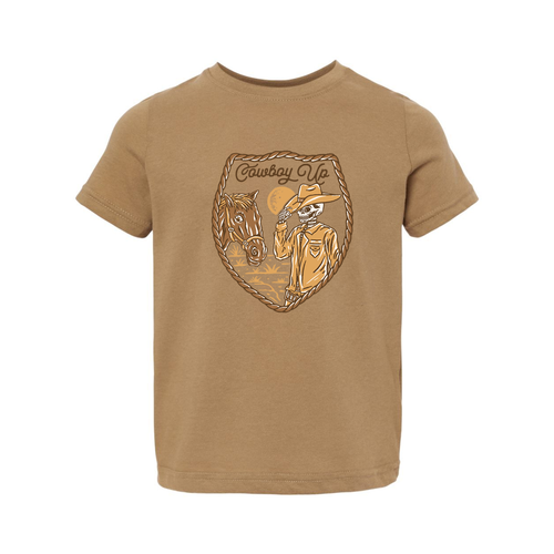 Cowboy Up - Kids Tee (Coyote Brown)