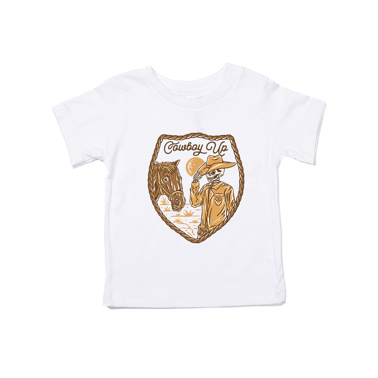 Cowboy Up - Kids Tee (White)