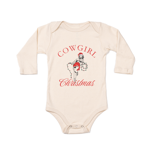 Cowgirl Christmas - Bodysuit (Natural, Long Sleeve)