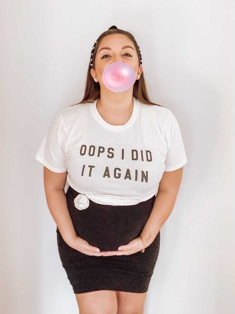 Oops I Did It Again (Black) - Tee (White)