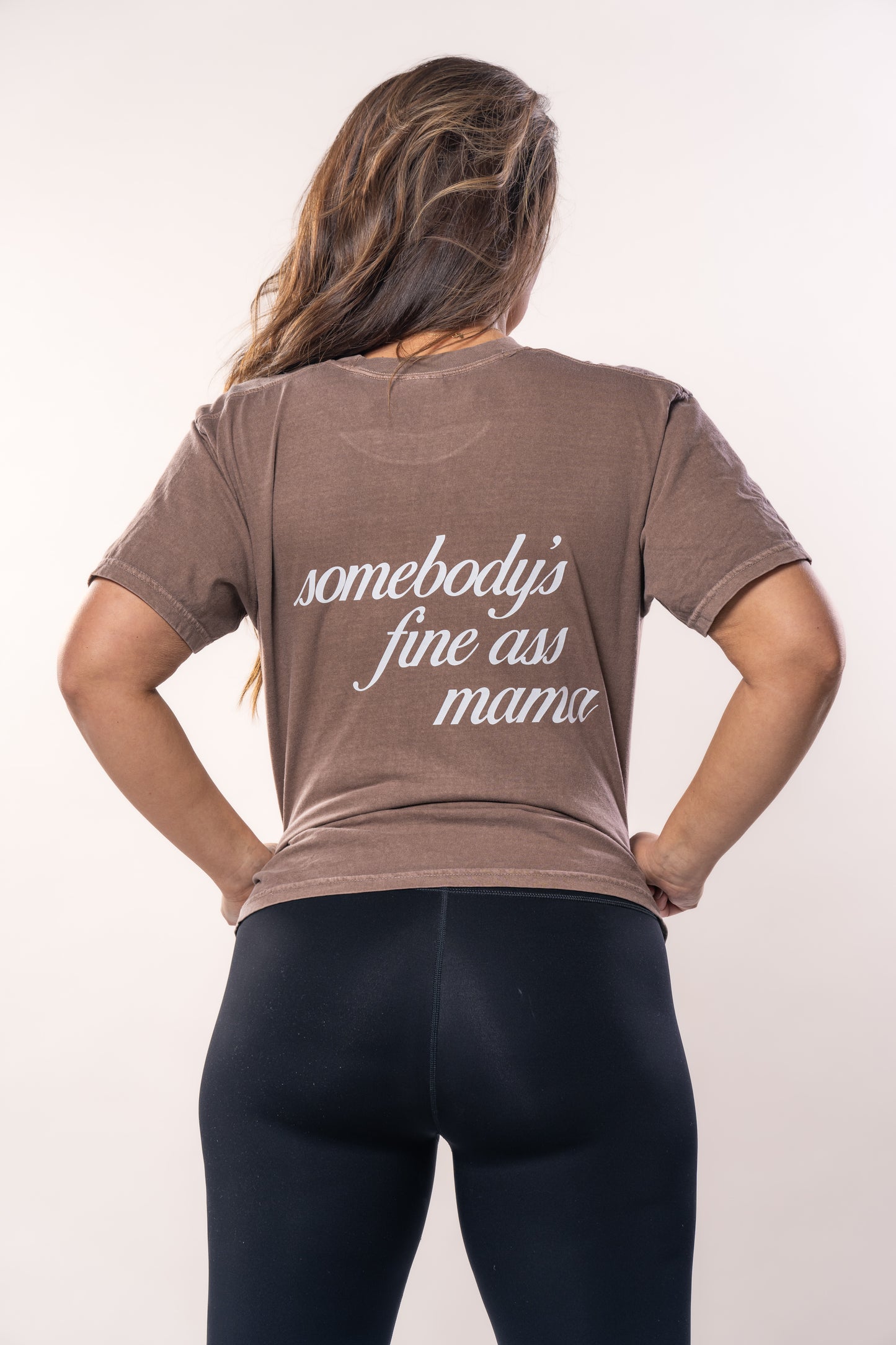 Somebody's Fine A** Mama (Front, Back) - Tee (Espresso)