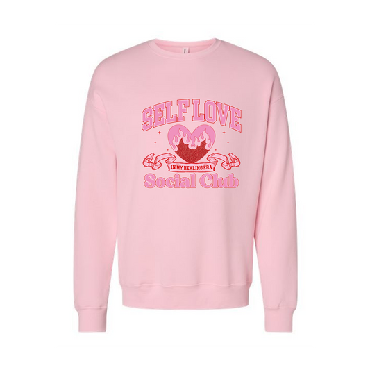 Self Love Social Club (In My Healing Era) - Sweatshirt (Light Pink)