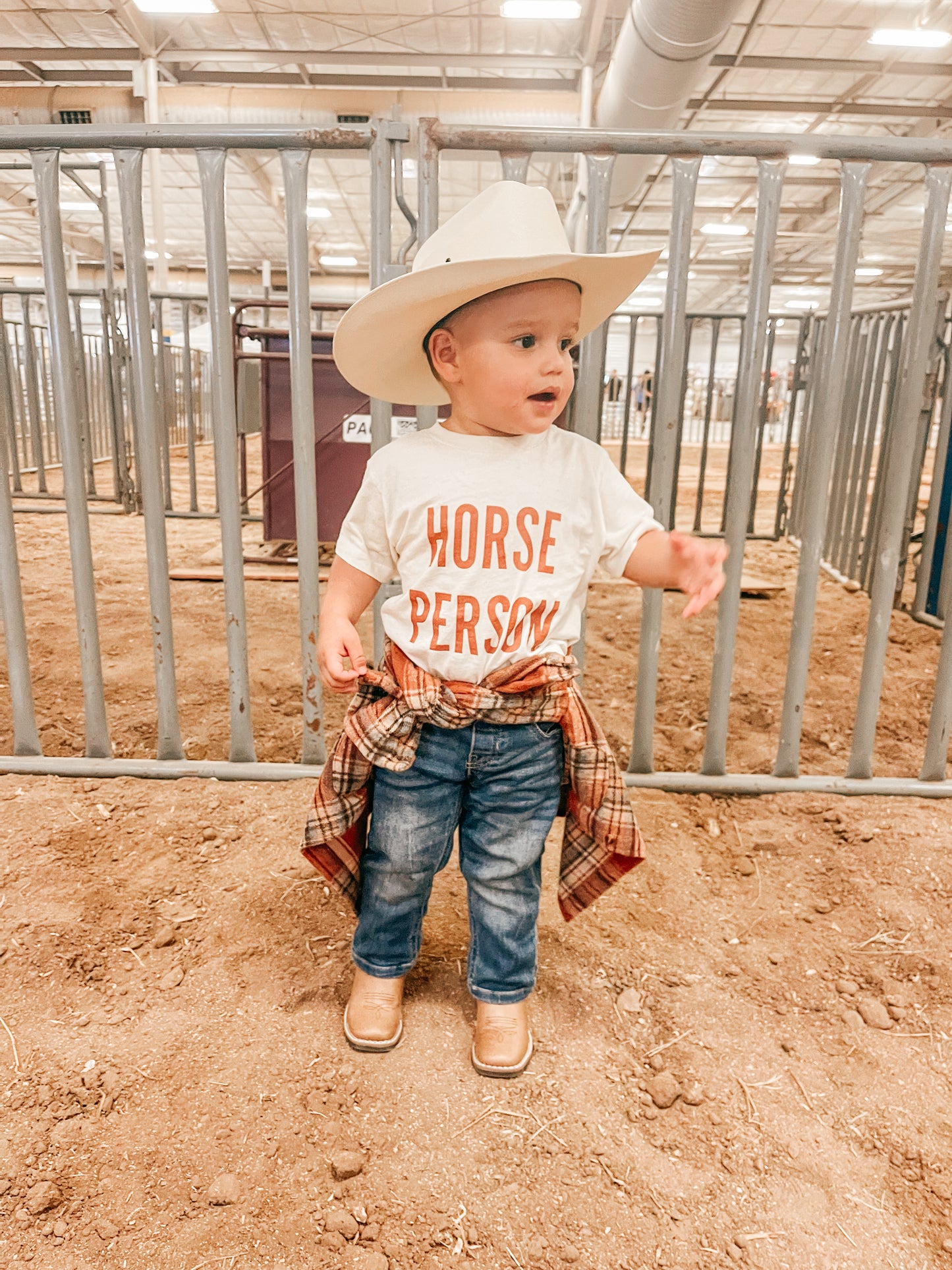 Horse Person (Rust) - Kids Tee (Natural)