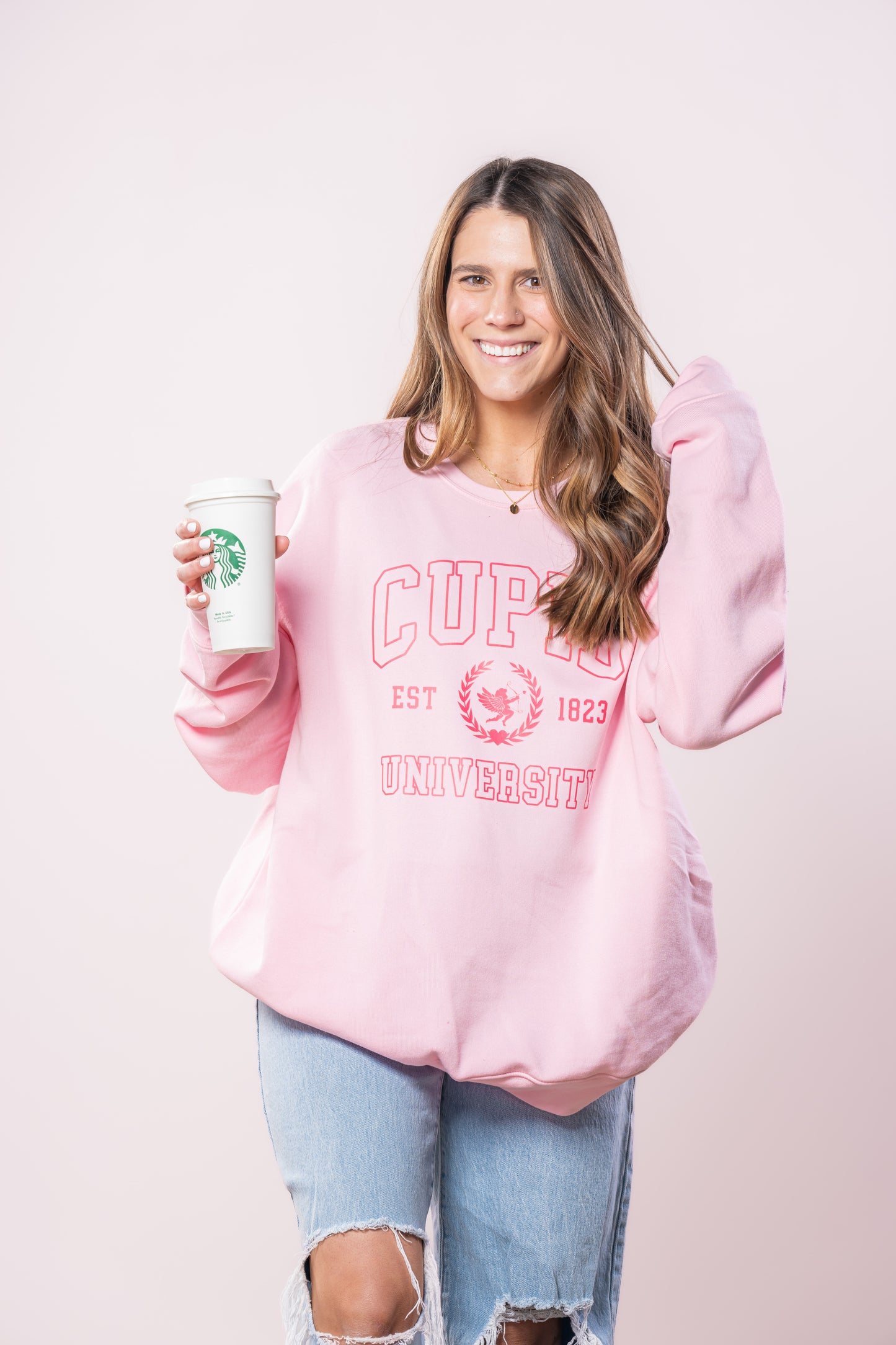 Cupid University - Sweatshirt (Light Pink)