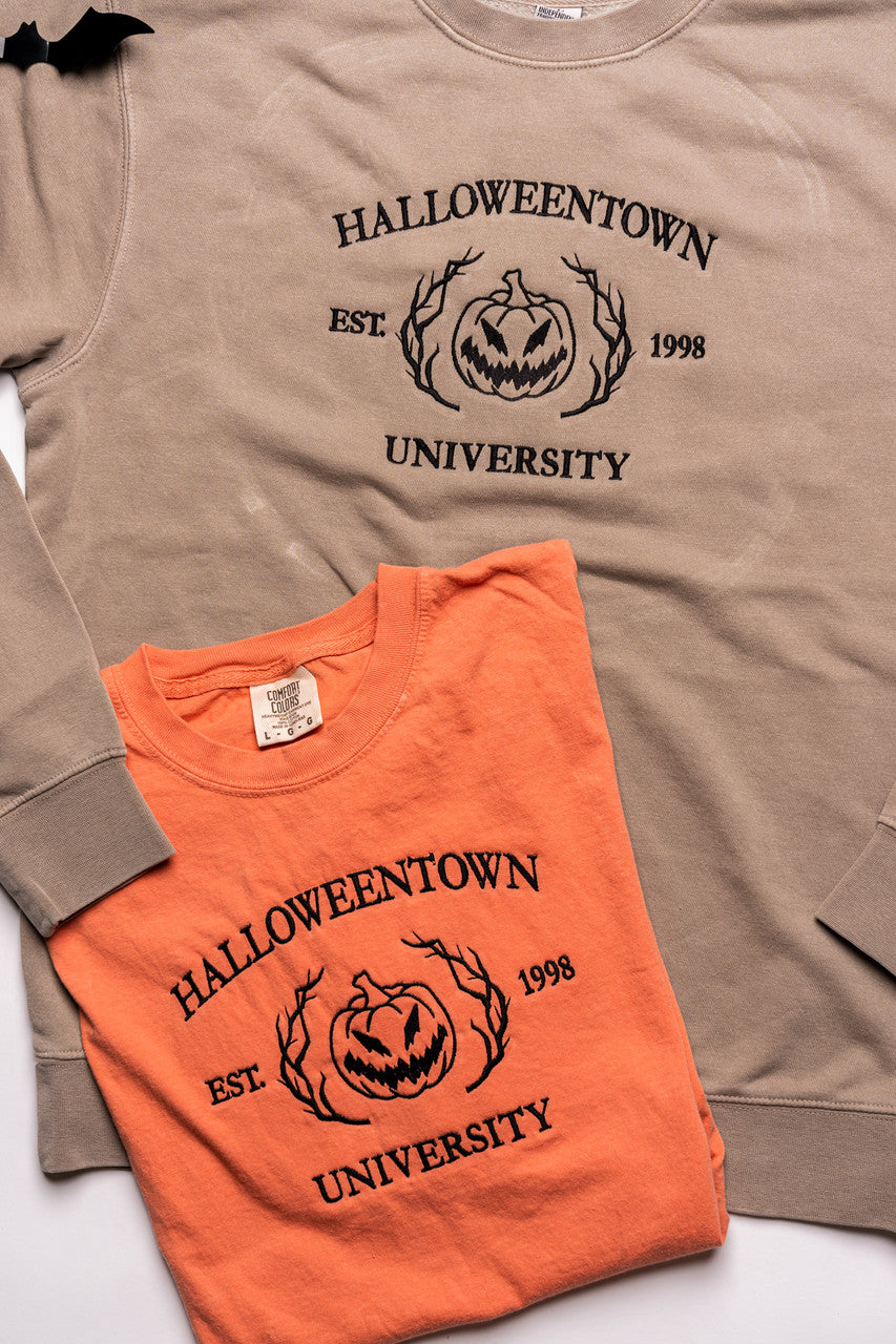 Halloween Town University - Embroidered Sweatshirt (Cement)