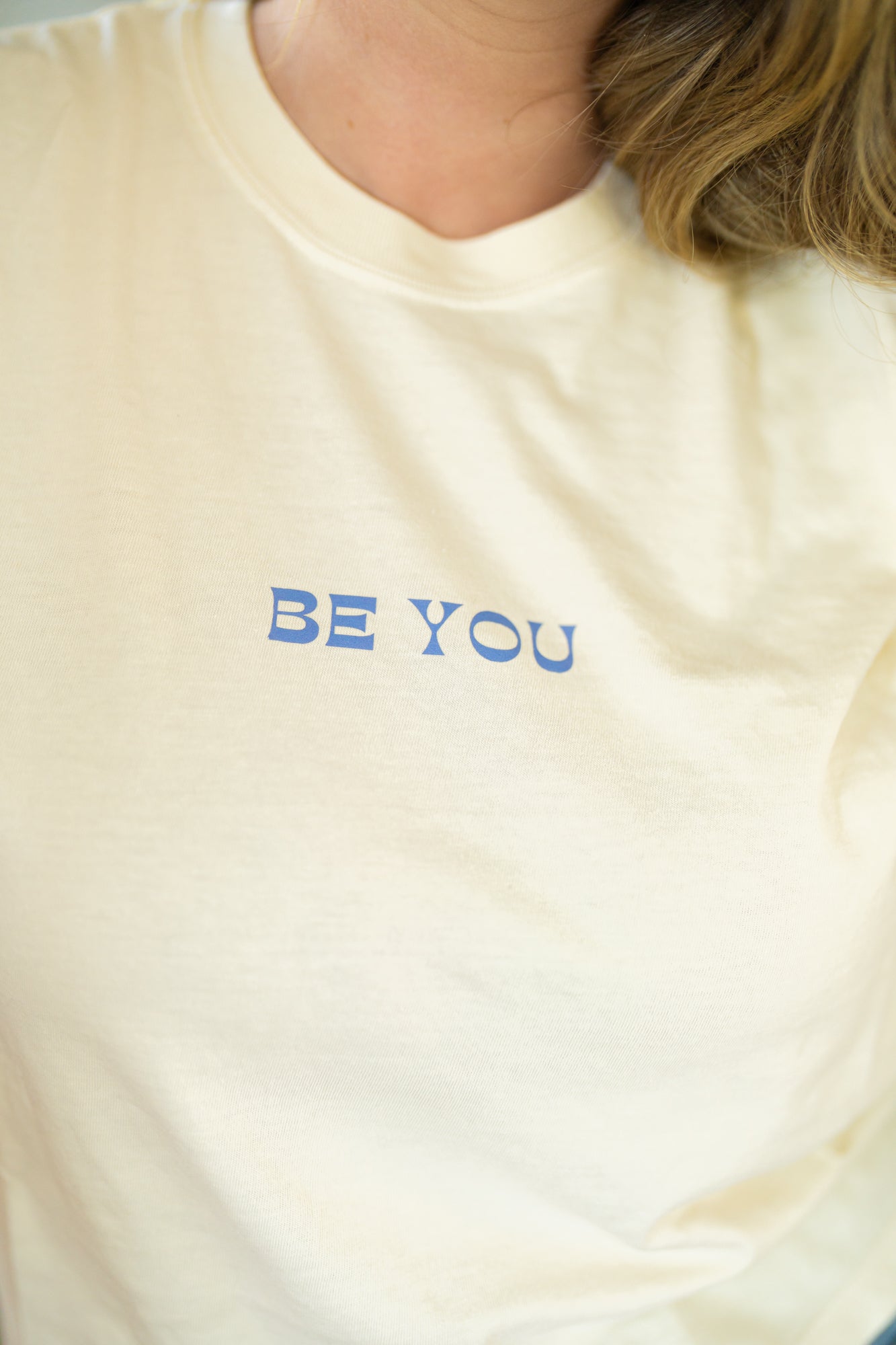 You Change the World by Being Yourself (Front, Back) - Tee (Vintage Natural, Short Sleeve)