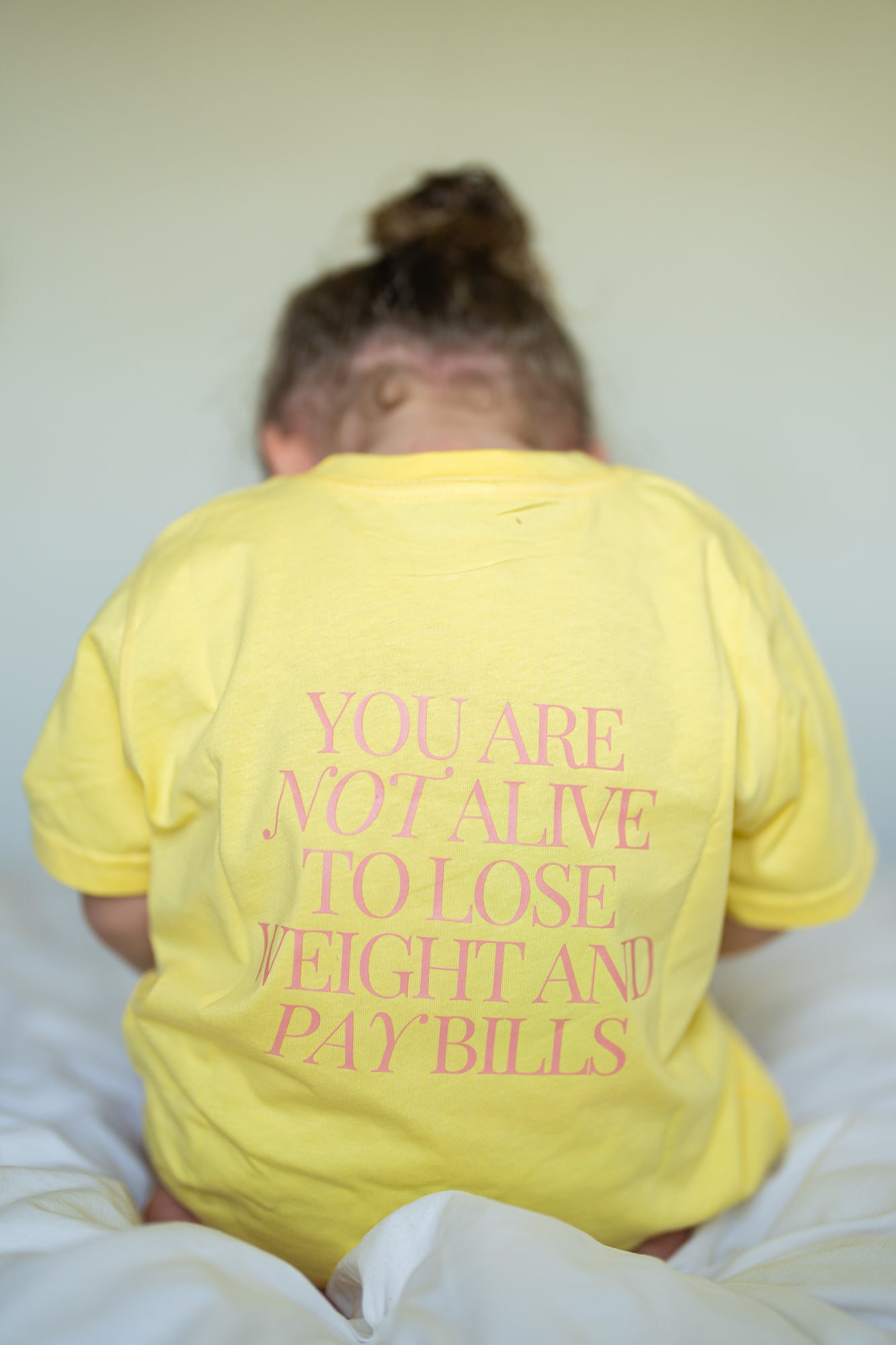 Don't Forget to Live (Front, Back) - Kids Tee (Yellow)