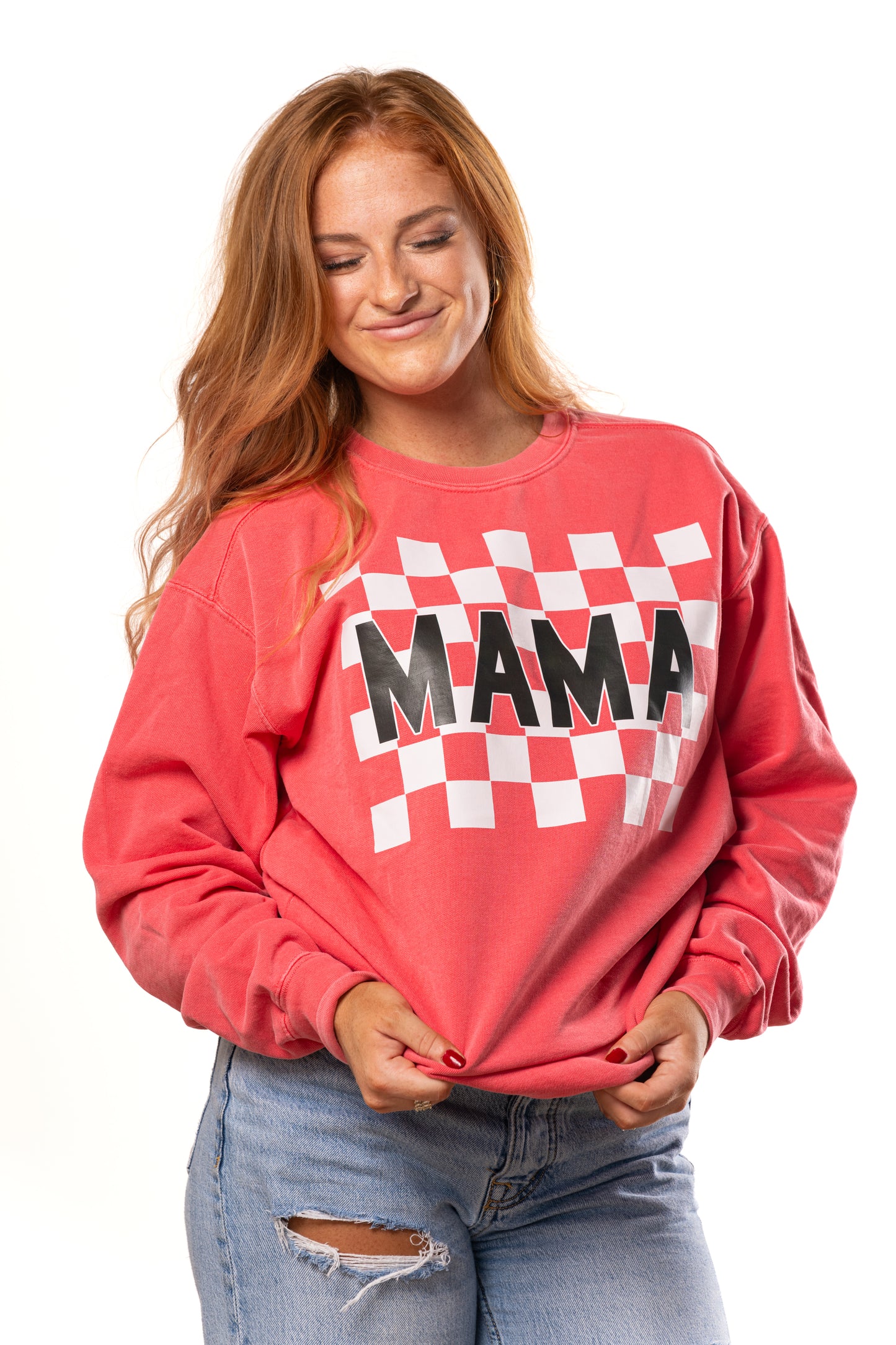 Mama Checkered - Sweatshirt (Watermelon)