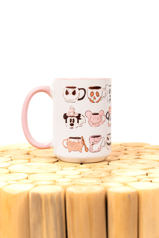 Magic Mugs (Pink) - Coffee Mug (Pink Handle & Inside)