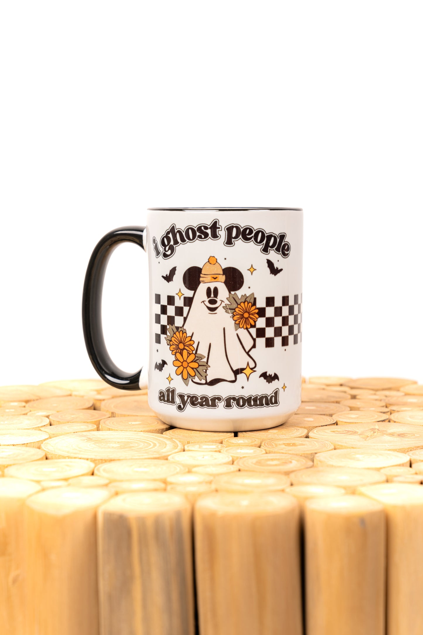 I Ghost People - Coffee Mug (Black Handle & Rim)