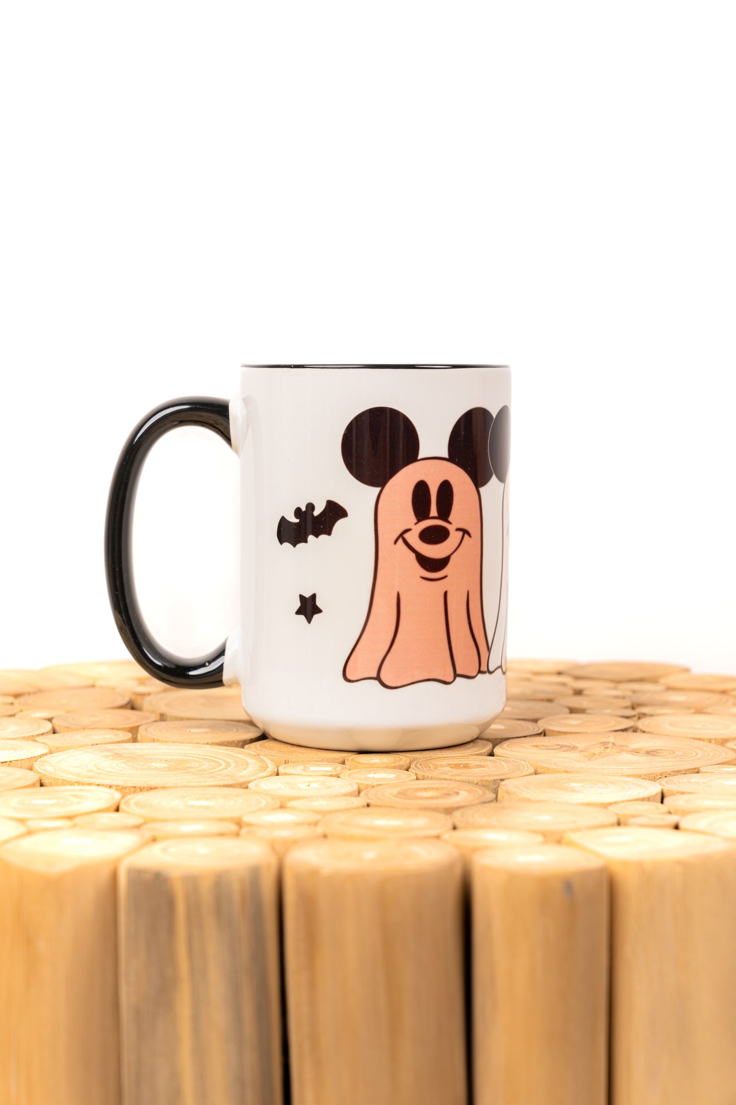 Ghost Mouse - Coffee Mug (Black Handle & Rim)