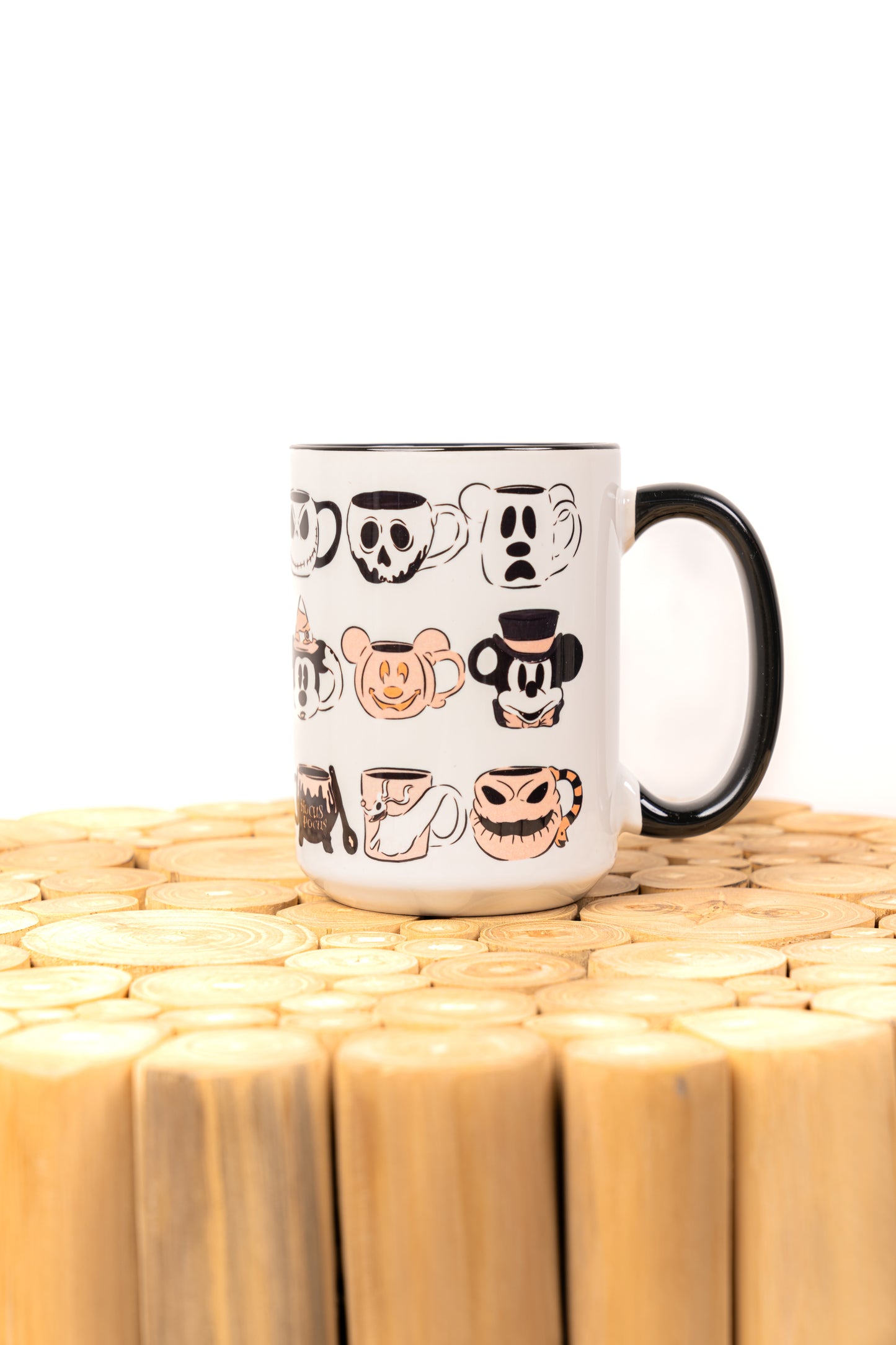 Magic Mugs (Orange) - Coffee Mug (Black Handle & Rim)