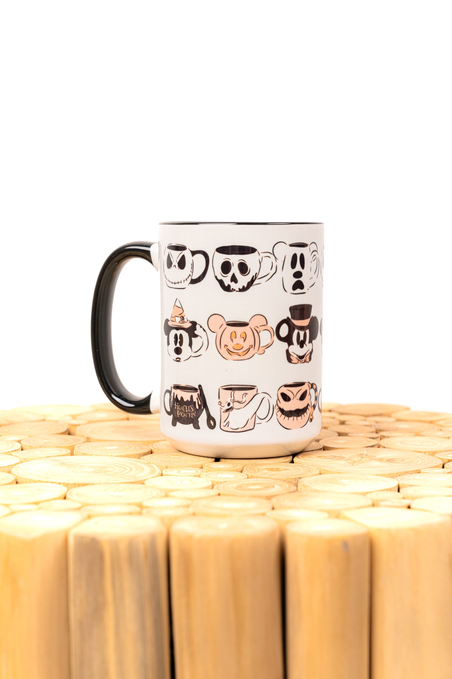Magic Mugs (Orange) - Coffee Mug (Black Handle & Rim)