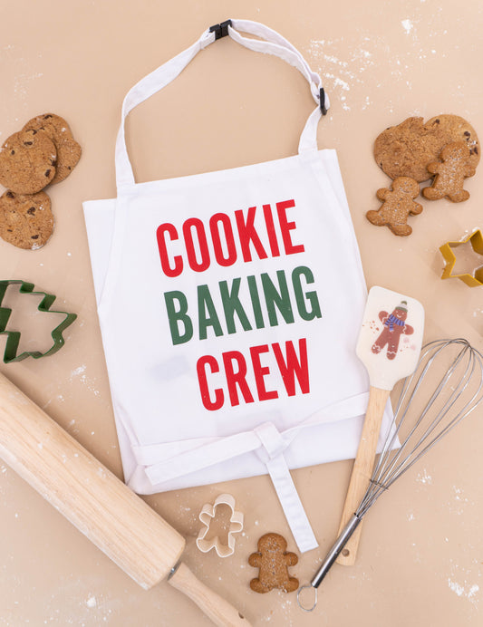 Cookie Baking Crew - Kids Apron (White)