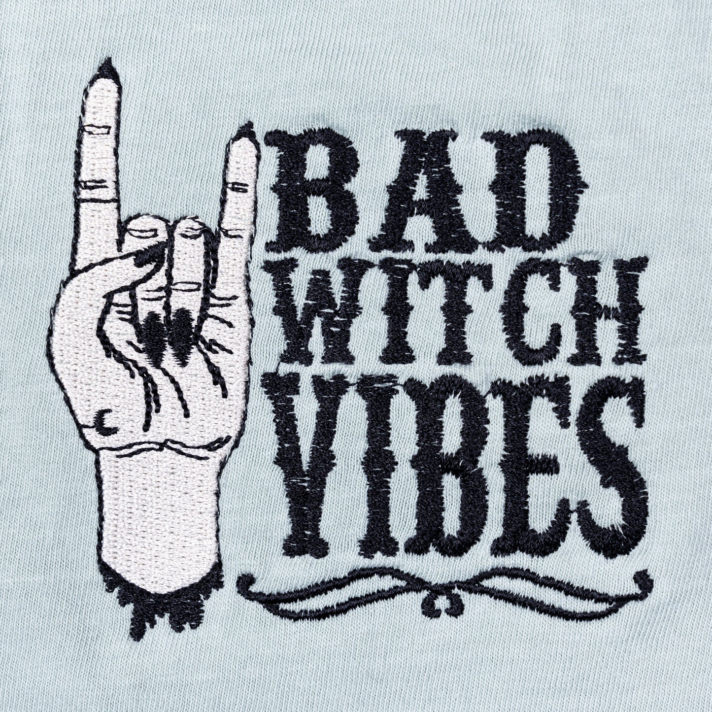 Bad Witch Vibes - Embroidered Tee (Bay)