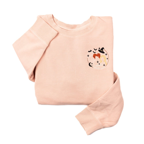 I Smell Children Hocus Pocus - Embroidered Sweatshirt (Dusty Peach)