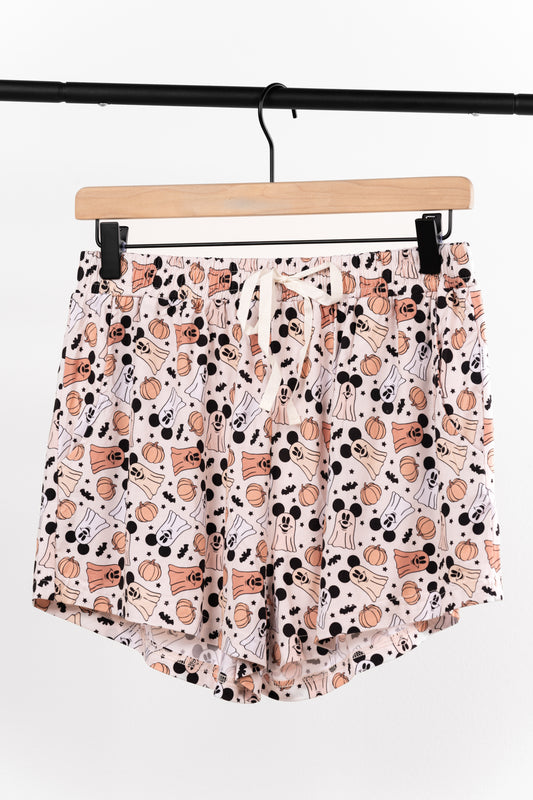 Ghost Mouse - Women's Bamboo Pajama Shorts