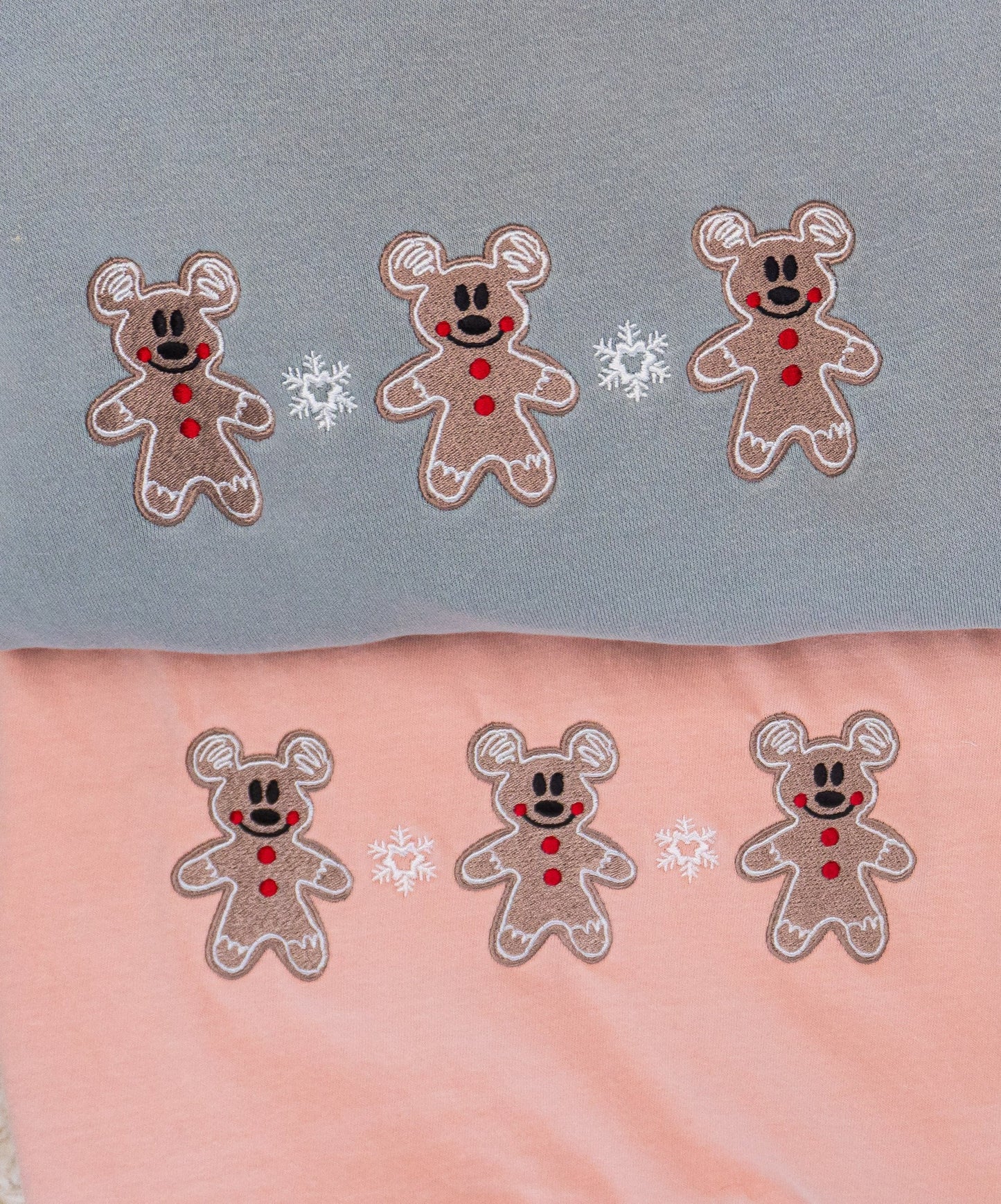 Magic Mouse Gingerbread Cookies - Embroidered Tee (Vintage Peachy)