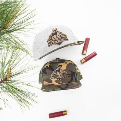 Hunting Buddies (Leather Patch) - Kids Trucker Hat (Camo)