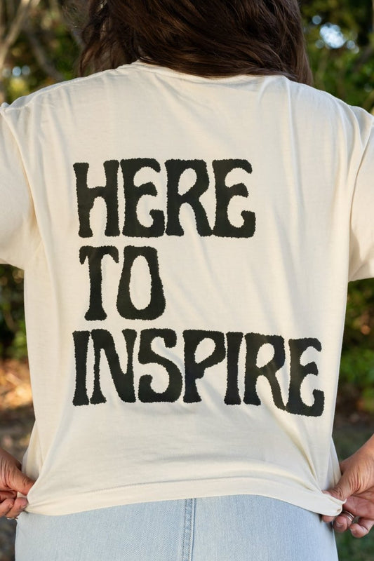 Here To Inspire - Cropped Tee (Vintage Natural)