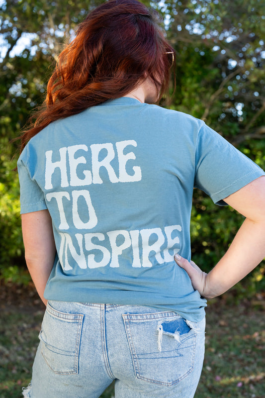 Here To Inspire - Tee (Ice Blue)