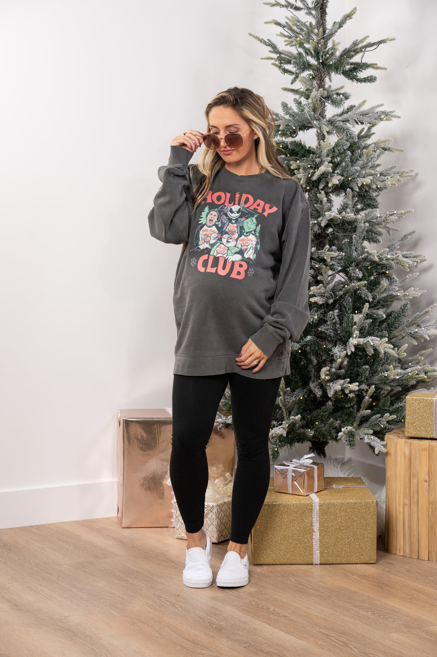 Holiday Club (Graphic) - Sweatshirt (Charcoal)
