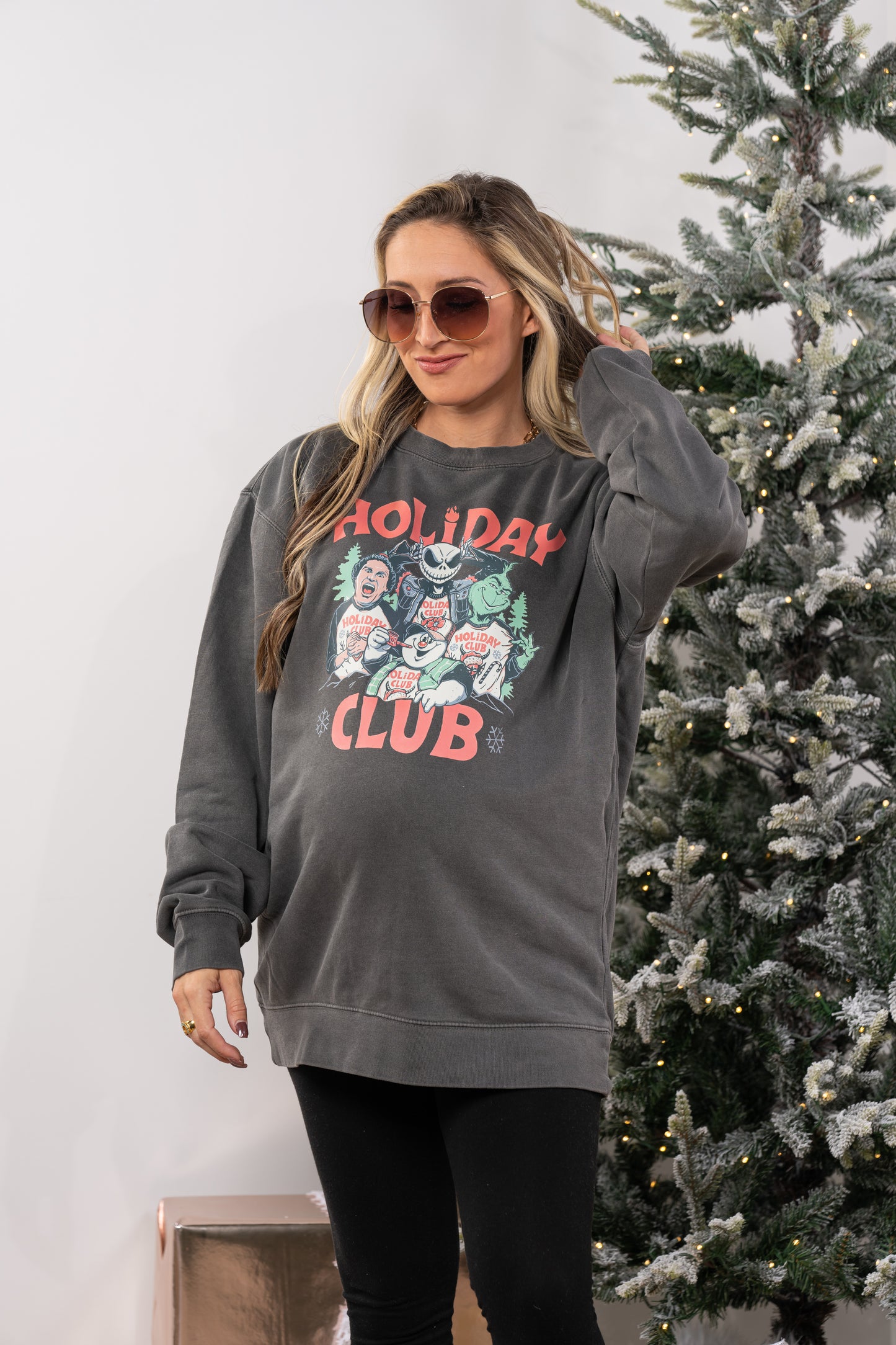 Holiday Club (Graphic) - Sweatshirt (Charcoal)