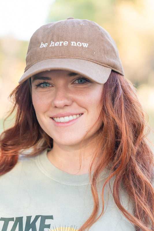 Be Here Now - Relaxed Corduroy Cap (Coyote Brown)