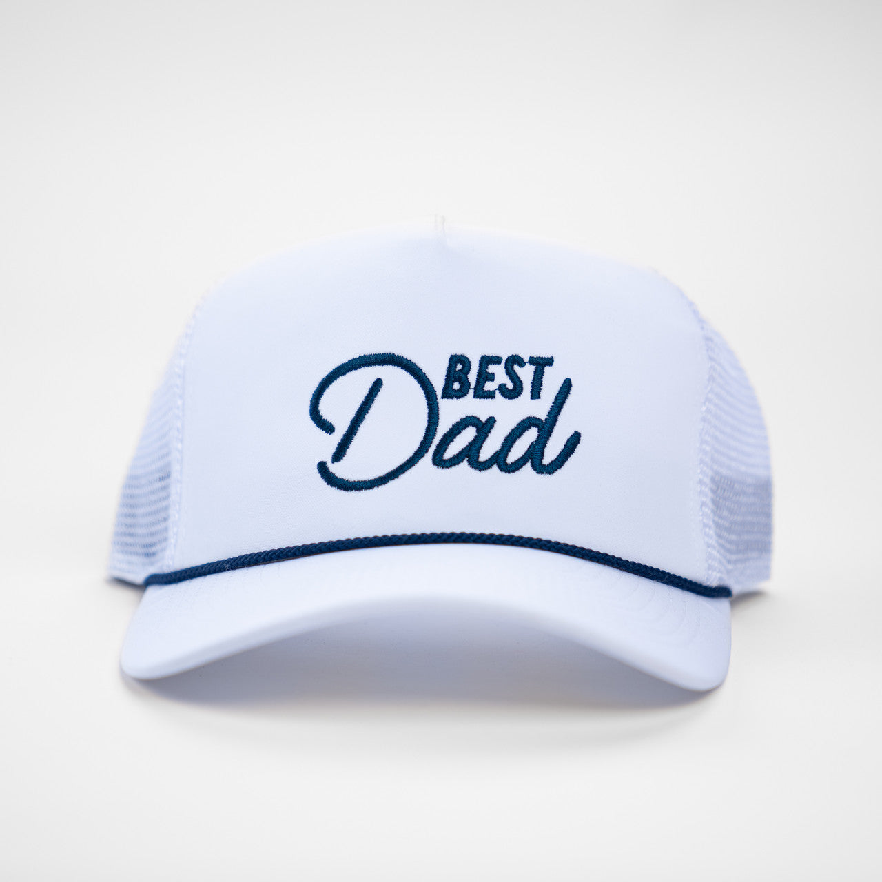 Best Dad (Ace, Navy) - Rope Hat (White/Navy)