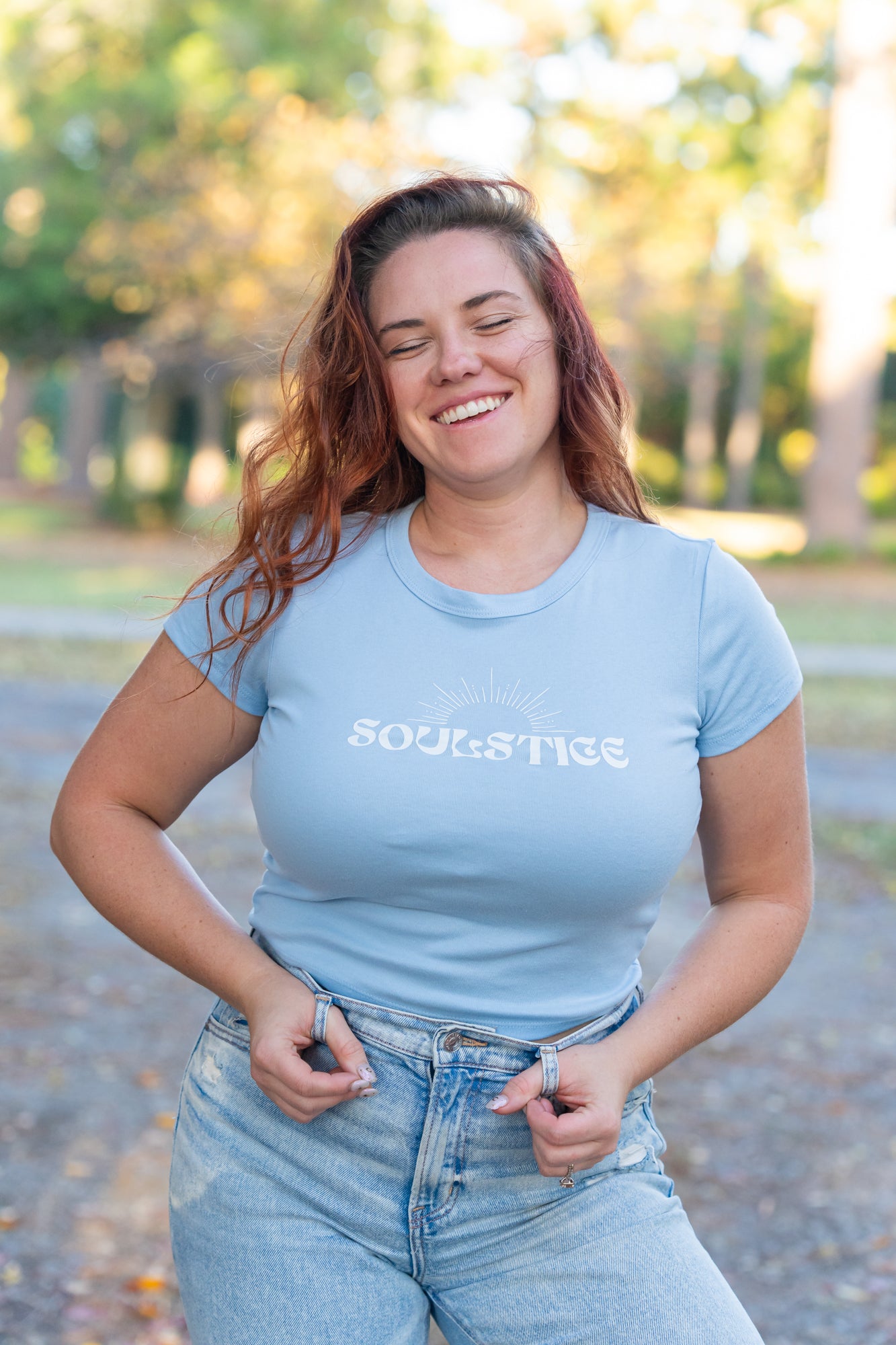 Soulstice Rays - Crop Tee (Baby Blue)