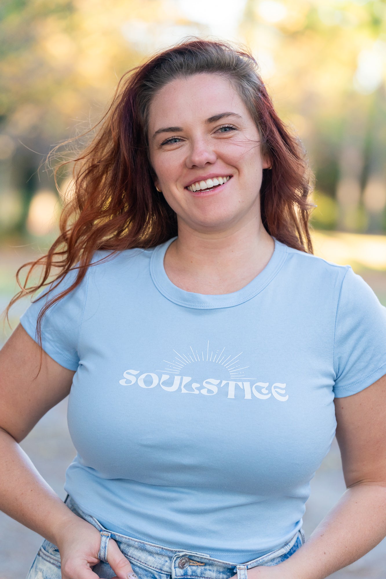 Soulstice Rays - Crop Tee (Baby Blue)