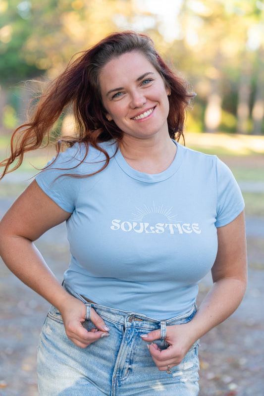 Soulstice Rays - Crop Tee (Baby Blue)