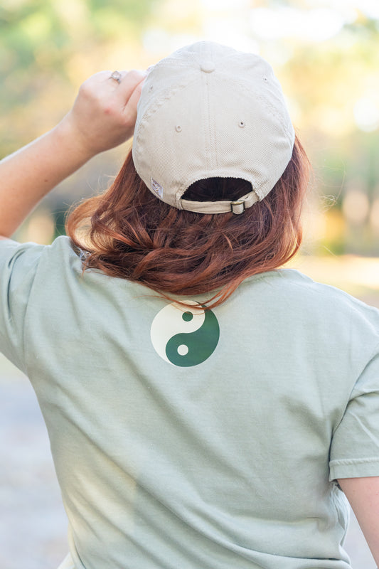 Soulstice Yin Yang (Deep Green) - Tee (Sandstone)