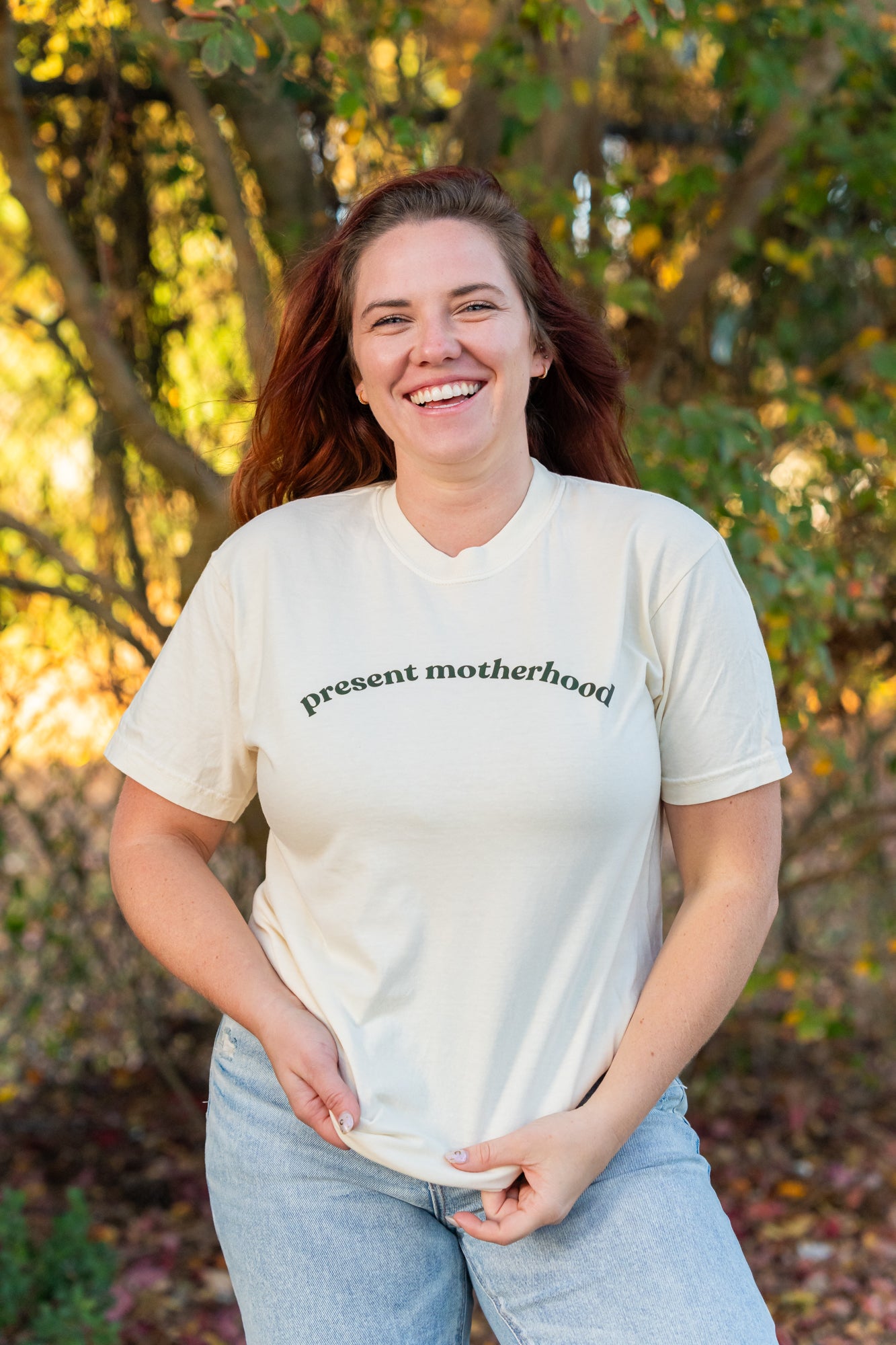 Present Motherhood - Tee (Vintage Natural, Short Sleeve)