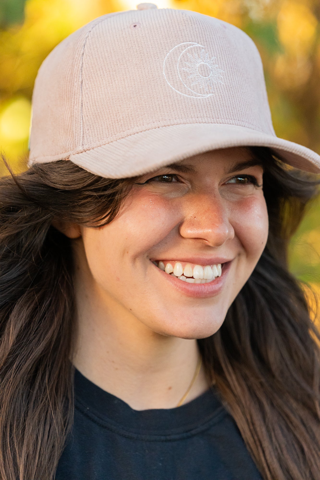 Solar Eclipse - Corduroy Trucker Hat (Dusty Rose)