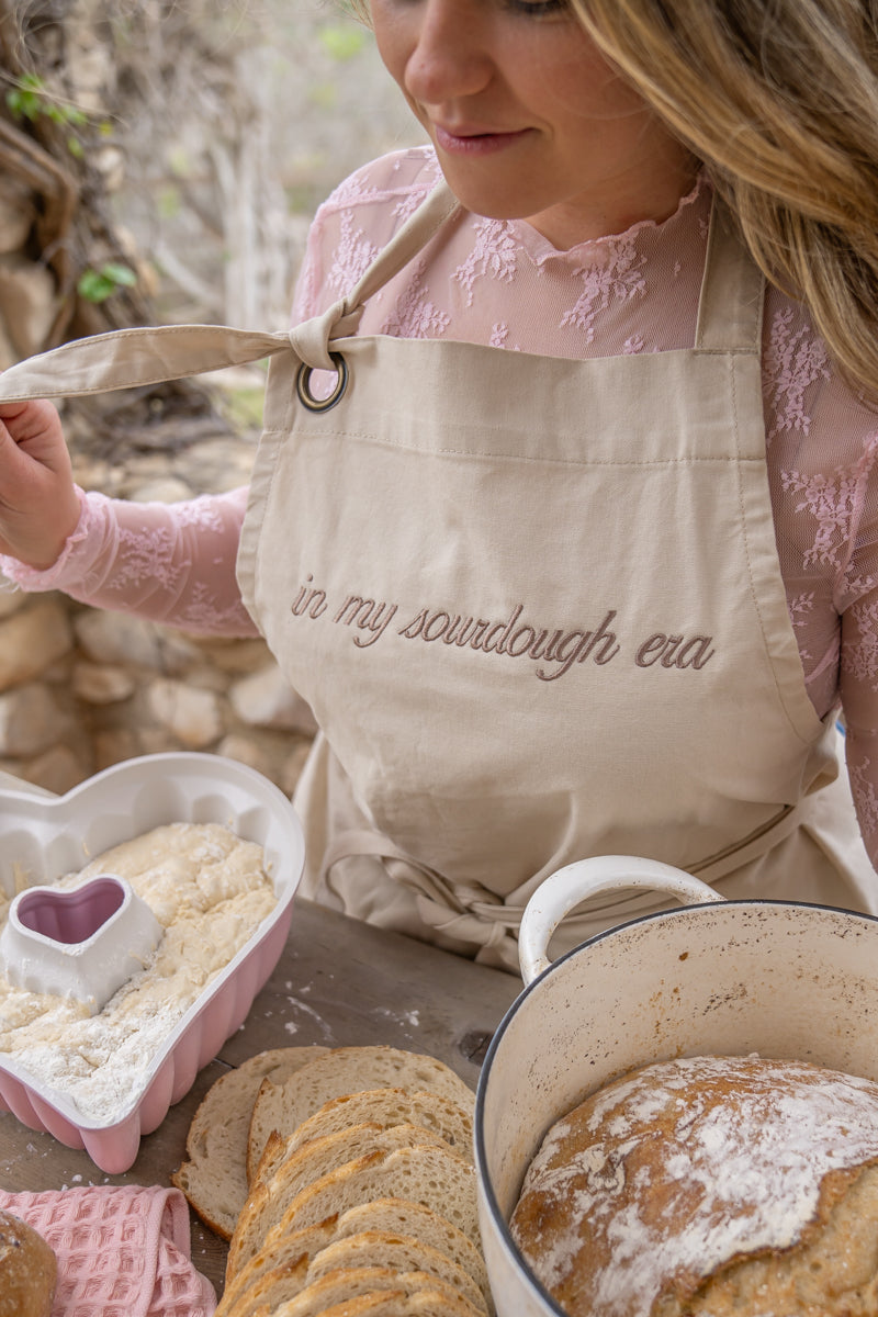 In My Sourdough Era (Toffee) - Embroidered Apron (Natural)