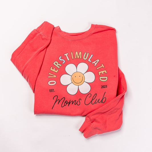 Overstimulated Moms Club - Sweatshirt (Watermelon)