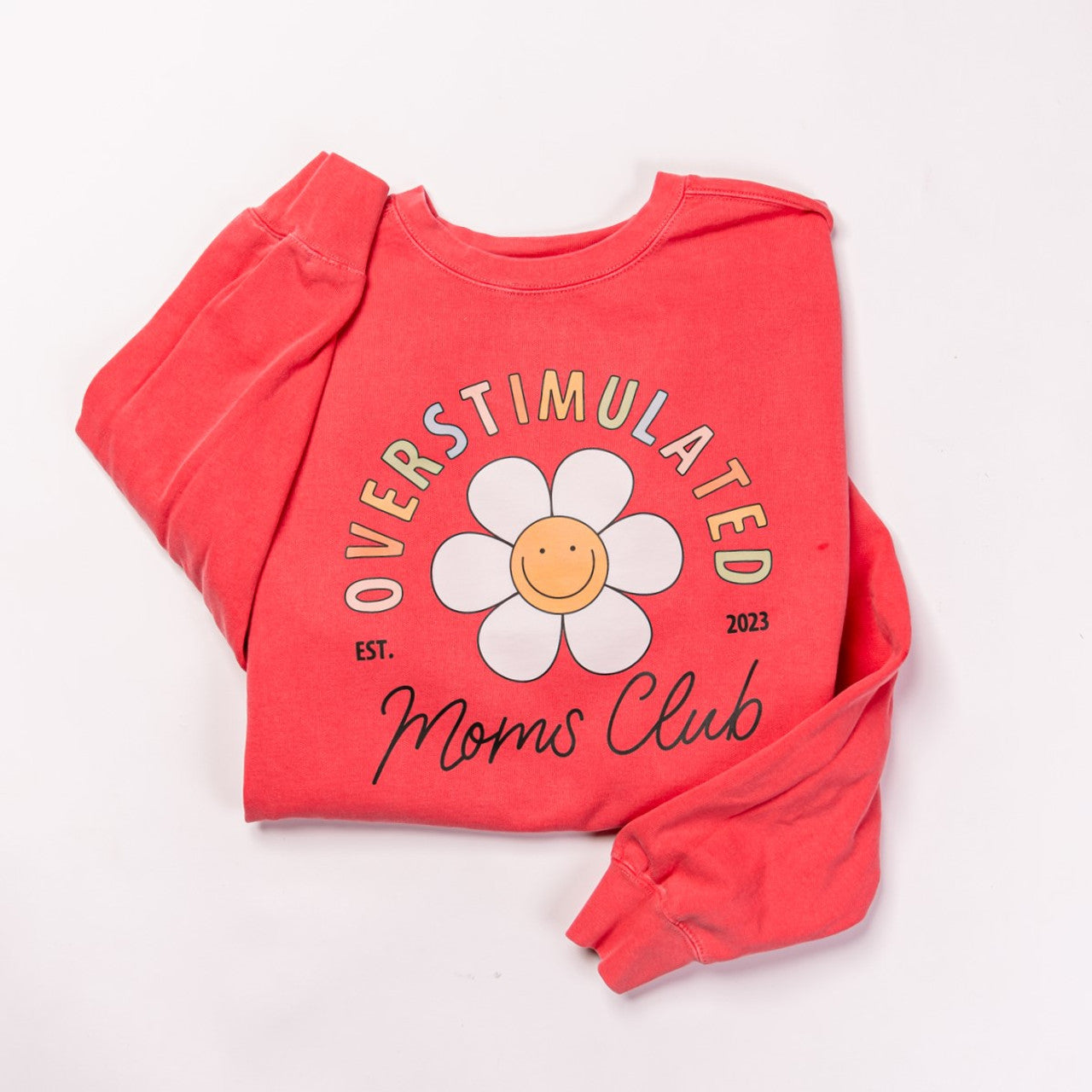 Overstimulated Moms Club - Sweatshirt (Watermelon)