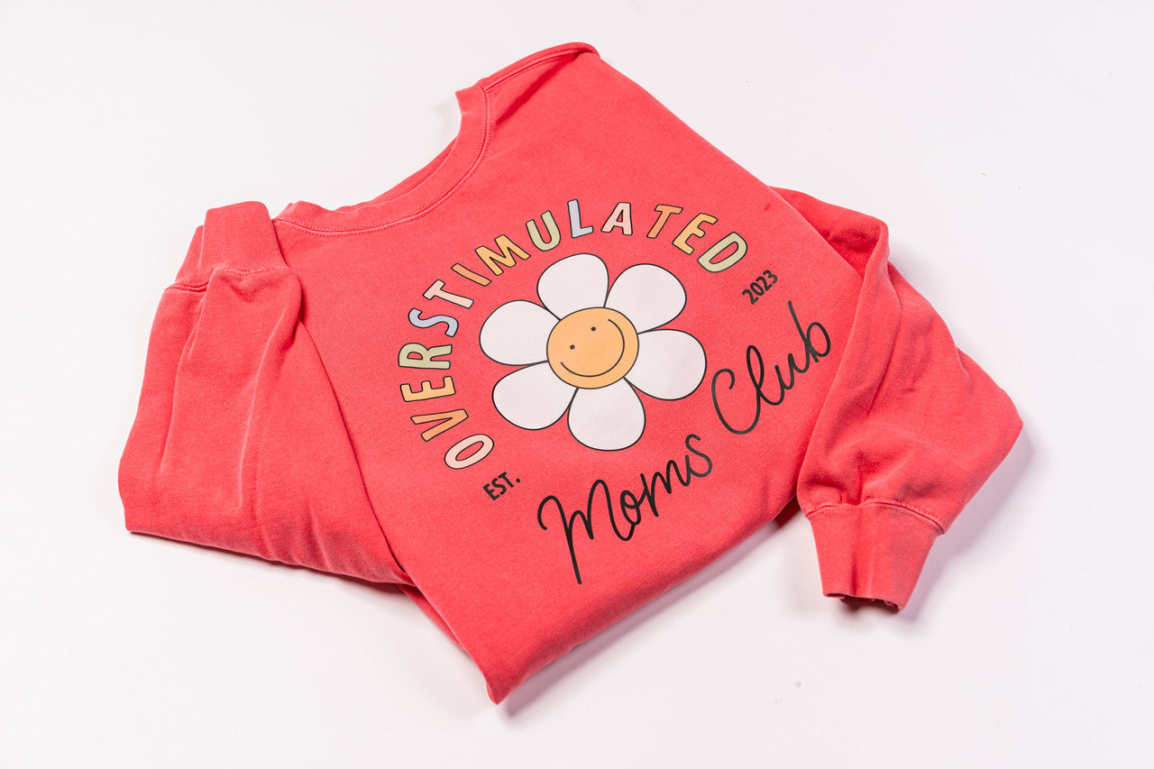 Overstimulated Moms Club - Sweatshirt (Watermelon)