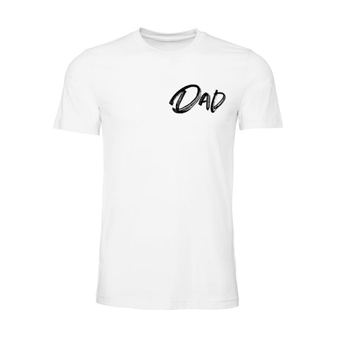 Dad (Brushed, Black, Pocket) - Tee (White)