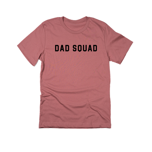 Dad Squad (Black, Across Front) - Tee (Mauve)