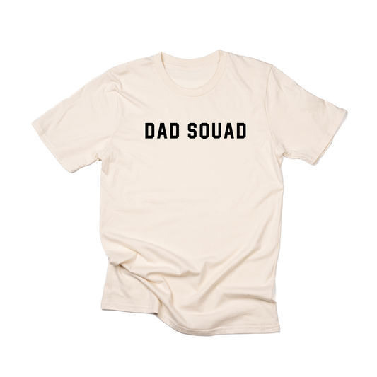 Dad Squad (Black, Across Front) - Tee (Natural)